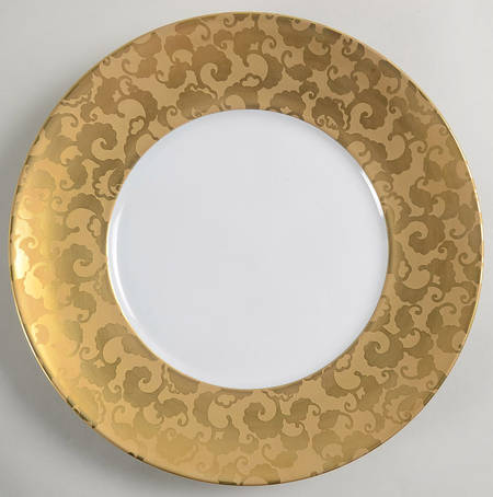 French Cancan Gold Service Plate (Charger) by Jaune de Chrome