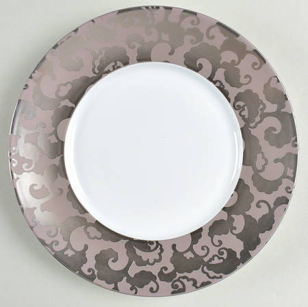 French Cancan Platinum Salad/Dessert Plate by Jaune de Chrome
