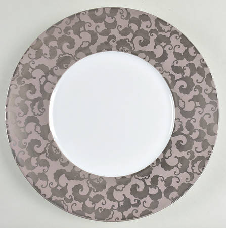 French Cancan Platinum Service Plate (Charger) by Jaune de Chrome