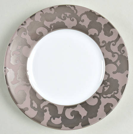 French Cancan Platinum Bread & Butter Plate by Jaune de Chrome