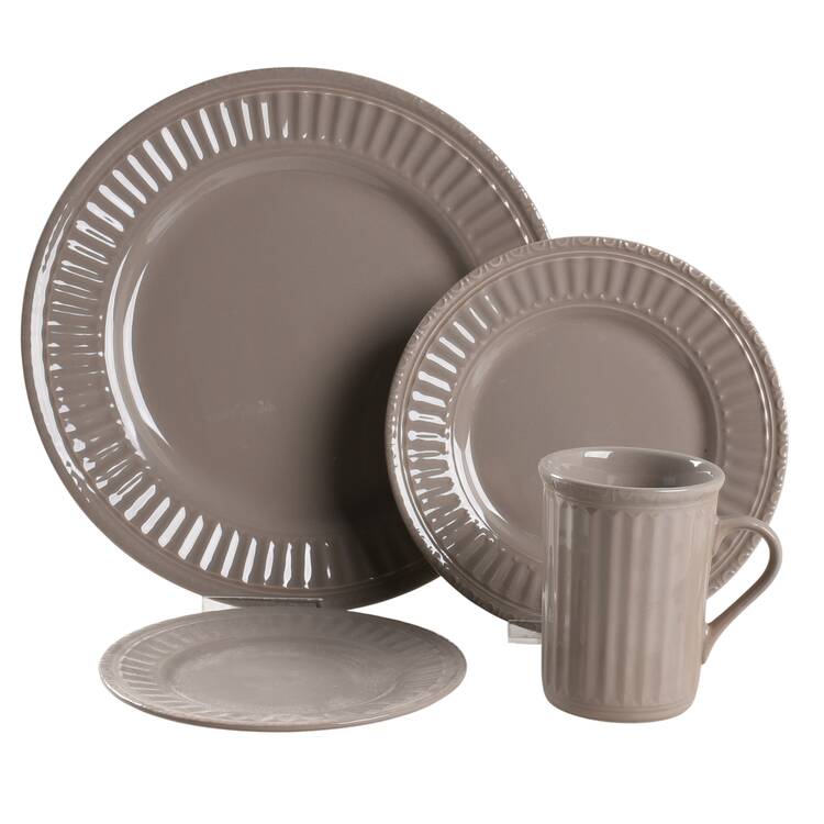 Italiana Taupe 4 Piece Place Setting