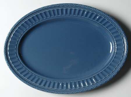 Italiana Normandy Blue 14" Oval Serving Platter