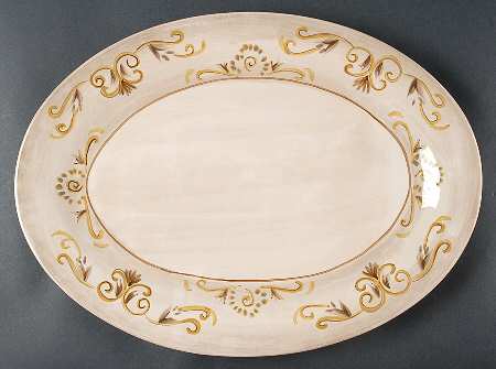 Belletto Ivory 17" Oval Serving Platter