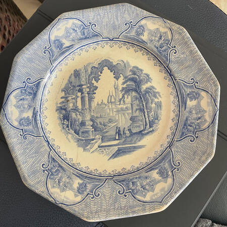 Castle Scenary Decagon (10 Sided) Salad Plate