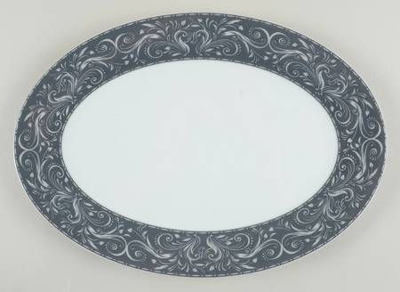 Montalira Gray 12" Oval Serving Platter