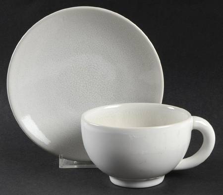 Poeme Neige (Snow) Flat Cup & Saucer Set