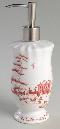 Country Estate Winter Holiday Lotion/Soap Dispenser by Juliska Ceramics