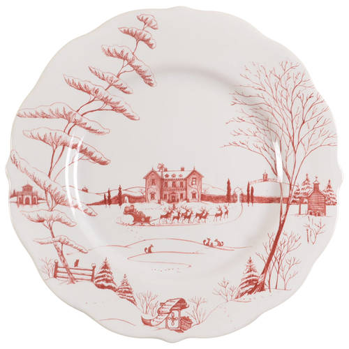 Country Estate Winter Holiday Dinner Plate