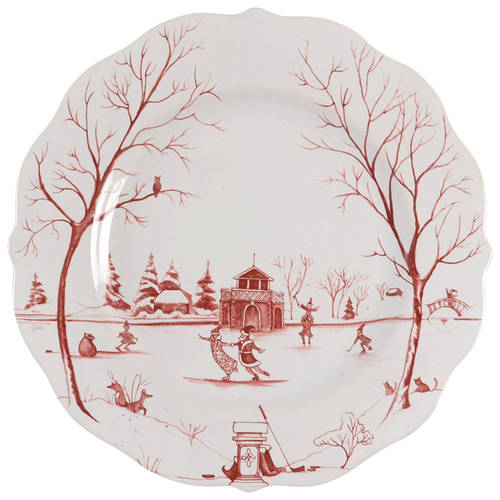 Country Estate Winter Holiday Salad/Dessert Plate