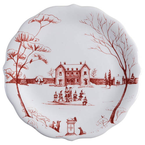 Country Estate Winter Holiday Party Plate