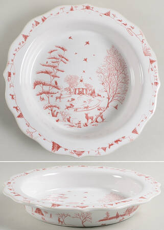 Country Estate Winter Holiday 11" Pie Baking Plate