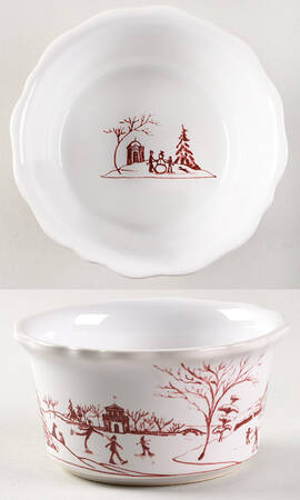 Country Estate Winter Holiday Nut/Dip Bowl