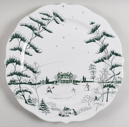 Country Estate Winter Holiday Service Plate (Charger)