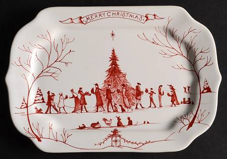 Country Estate Winter Holiday 7" Rectangular Tray