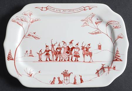 Country Estate Winter Holiday 7" Rectangular Tray