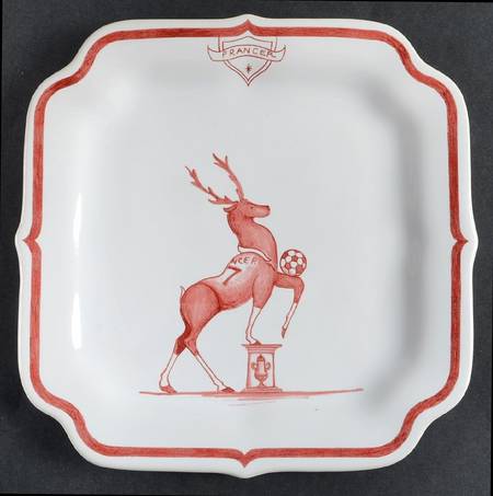 Country Estate Winter Holiday Square Party Plate