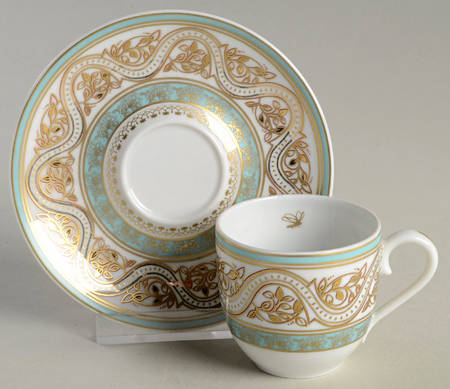 Elephant Shantih Espresso Cup and Saucer Set by Jacqueline Cambata