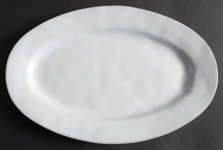 Quotidien White Truffle 15" Oval Serving Platter