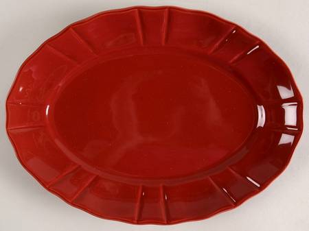 Ashley Red 12" Oval Serving Platter