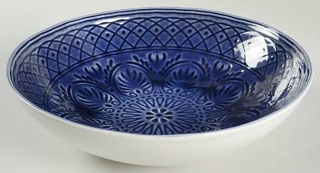Laurel Blue 11" Round Vegetable Bowl