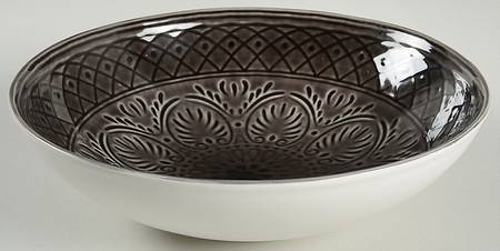 Laurel Gray 11" Round Vegetable Bowl