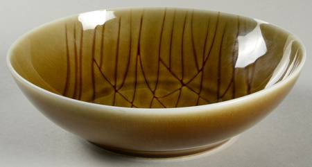Kushi Green Coupe Soup Bowl by Jaune de Chrome