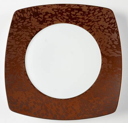 Jungle Amber Bronze Finition Square Service Plate (Charger)