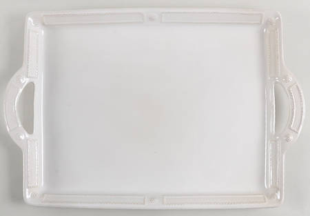 Berry and Thread (French Panel Whitewash) 19" Rectangular Handled Tray