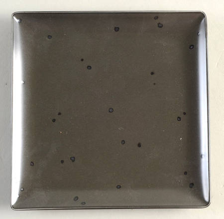 Tiramisu Truffle (Dark Brown) 6" Square Plate by Jaune de Chrome