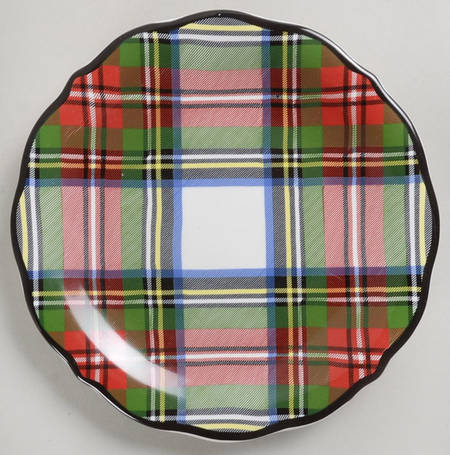 Stewart Tartan Cocktail Plate