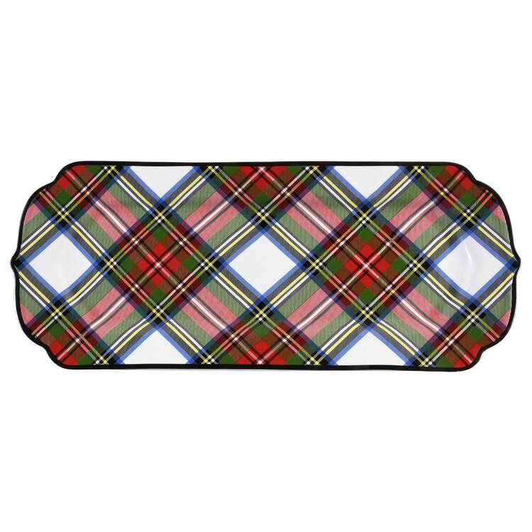 Stewart Tartan 15" Rectangular Tray by Juliska Ceramics