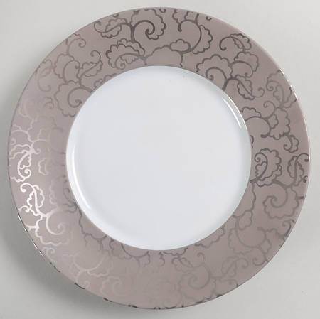 Falbala Platinum Salad Plate by Jaune de Chrome