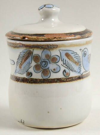 El Palomar Blue Sugar Bowl & Lid