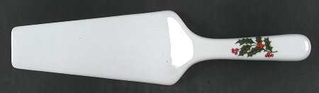 Christmas Holly (Smooth Edge) Solid Ceramic Pie/Cake Server
