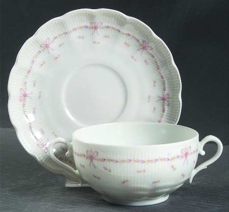 Bordeaux Flat Cream Soup Bowl & Saucer Set