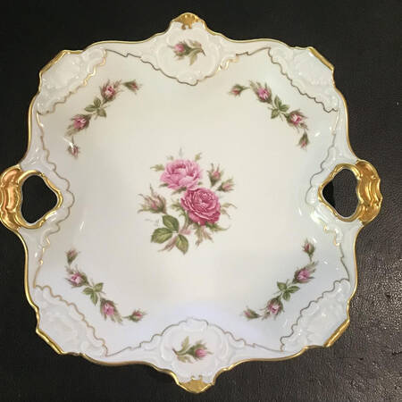 Moosrose Handled Square Tray