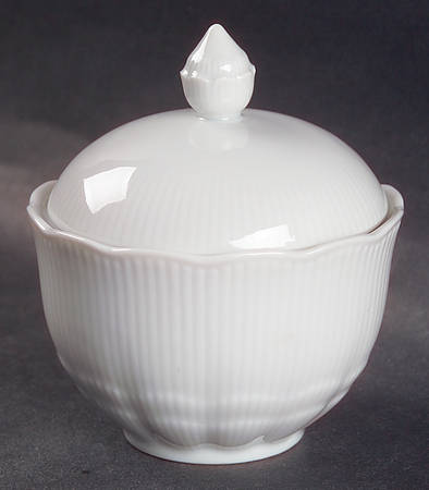 Romantica All White Mini Sugar Bowl & Lid