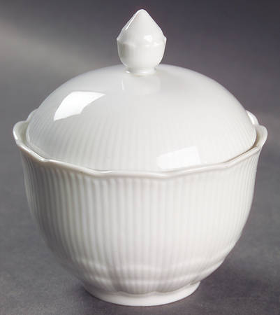 Romantica All White Sugar Bowl & Lid