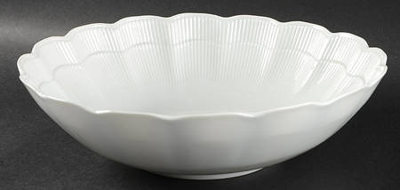 Romantica All White 10" Large Salad Serving Bowl