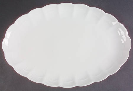 Romantica All White 16" Oval Serving Platter
