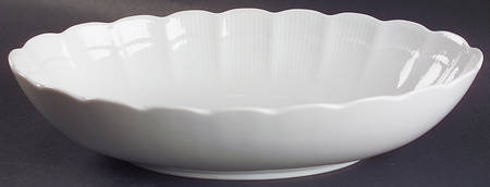 Romantica All White 11" Oval Vegetable Bowl