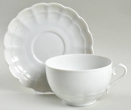 Romantica All White Breakfast Cup & Saucer Set