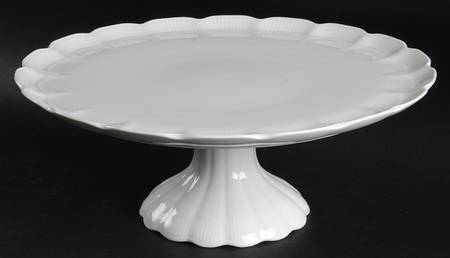 Romantica All White 13" Diameter Pedestal Cake Stand