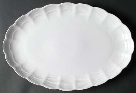 Romantica All White 16" Oval Serving Platter