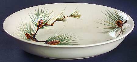Canyon Pine 10" Oval Vegetable Bowl