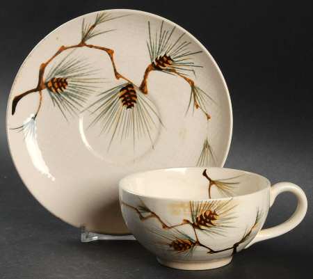Canyon Pine Flat Cup & Saucer Set