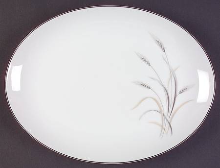 Silver Rhythm 12" Oval Serving Platter