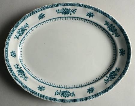 Shrewsbury (Teal) 11" Oval Serving Platter