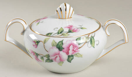 Sweet Pea Sugar Bowl & Lid by Kent (Japan)