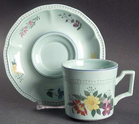 Provincial Flat Cup & Saucer Set by Kensington Staffords